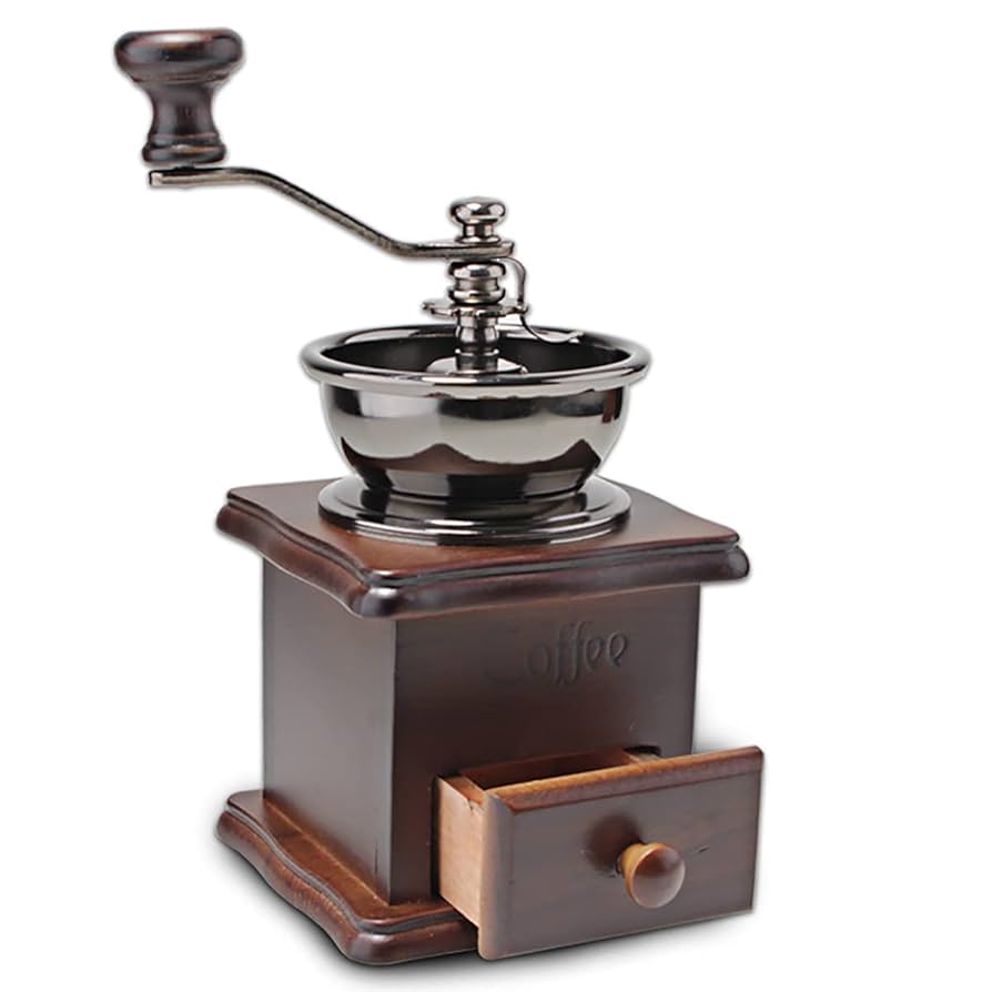 Amazon.com: Wooden Manual Coffee Grinder Vintage Style Hand